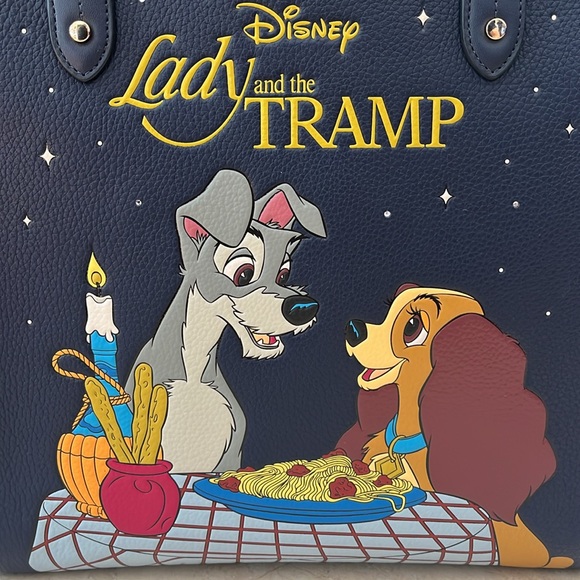♠️kate spade X Disney Lady and the Tramp NS North South Ella Tote, Blue NWT - Picture 9 of 15